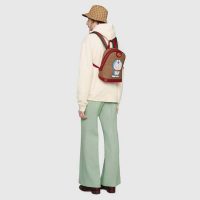 Gucci Unisex Doraemon x Gucci Small Backpack Beige/Ebony Mini GG Supreme Canvas