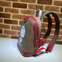 Gucci Unisex Doraemon x Gucci Small Backpack Beige/Ebony Mini GG Supreme Canvas