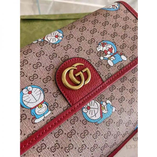 Gucci Unisex Doraemon x Gucci Small Belt Bag Beige Ebony Mini GG Supreme Canvas (10)