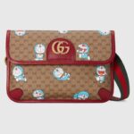 Gucci Unisex Doraemon x Gucci Small Belt Bag Beige Ebony Mini GG Supreme Canvas