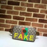Gucci Unisex 'Fake/Not' Print Belt Bag Beige and Ebony GG Supreme Canvas – Image 2