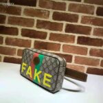 Gucci Unisex 'Fake/Not' Print Belt Bag Beige and Ebony GG Supreme Canvas – Image 4