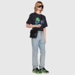 Gucci Unisex GG Embossed Messenger Bag Black GG Embossed Leather - Image 11