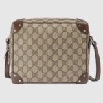 Gucci Unisex GG Shoulder Bag with Leather Details Beige/Ebony GG Supreme Canvas