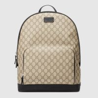 Gucci Unisex GG Supreme Backpack Beige/Ebony GG Supreme Canvas