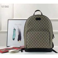 Gucci Unisex GG Supreme Backpack Beige/Ebony GG Supreme Canvas