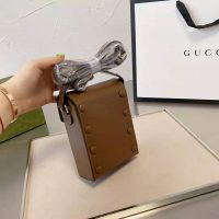 Gucci Unisex Gucci Horsebit 1955 Mini Bag Brown Leather