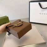 Gucci Unisex Gucci Horsebit 1955 Mini Bag Brown Leather – Bild 4
