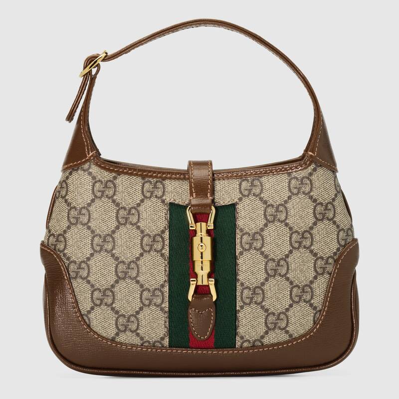 Gucci Jackie 1961 Medium Shoulder Bag Beige/Ebony in GG Supreme with  Palladium-tone - US