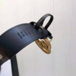 Gucci Unisex Leather Belt with Double G Buckle with Snake 4 cm Width Black - immagine 8