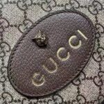 Gucci Unisex Neo Vintage GG Supreme Messenger Bag Beige/Ebony Canvas - Image 8