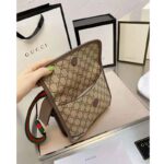 Gucci Unisex Neo Vintage Small Messenger Bag Beige/Ebony GG Supreme Canvas – Image 9