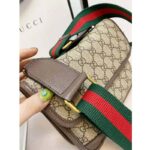 Gucci Unisex Neo Vintage Small Messenger Bag Beige/Ebony GG Supreme Canvas – Image 10
