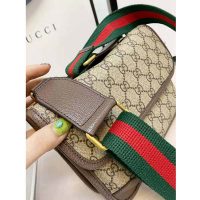 Gucci Unisex Neo Vintage Small Messenger Bag Beige/Ebony GG Supreme Canvas