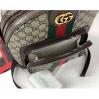 Gucci Unisex Ophidia GG Small Backpack Beige/Ebony GG Supreme Canvas