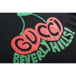 Gucci Men Beverly Hills Cherry Print Sweatshirt Cotton Jersey Crewneck Puff Sleeves-Black - Image 3