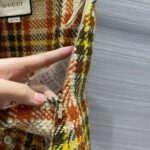 Gucci Women Check Wool Skirt with Horsebits Ivory Brown and Yellow Blend - Image 15
