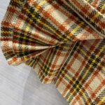 Gucci Women Check Wool Skirt with Horsebits Ivory Brown and Yellow Blend - Image 5