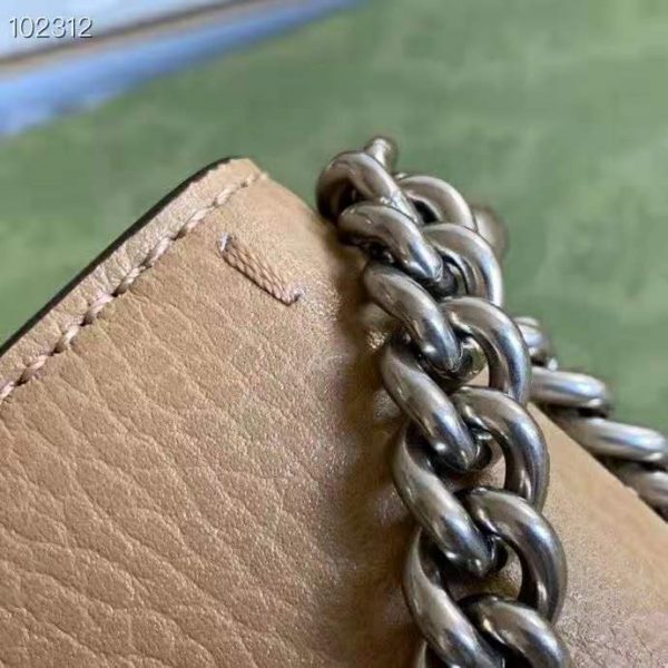 Gucci Women Dionysus Mini Bag Brown Leather Tiger Head Closure (1)