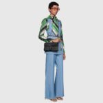 Gucci Women Dionysus Small Shoulder Bag Black Textured Leather Tiger Head - Imagen 11