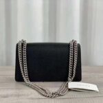 Gucci Women Dionysus Small Shoulder Bag Black Textured Leather Tiger Head - Imagen 5