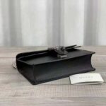 Gucci Women Dionysus Small Shoulder Bag Black Textured Leather Tiger Head - Imagen 7