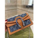 Gucci Women Dionysus Super Mini Bag Washed Organic GG Jacquard Denim – Bild 2