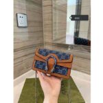 Gucci Women Dionysus Super Mini Bag Washed Organic GG Jacquard Denim – Bild 5