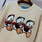 Gucci Women Disney x Gucci Donald Duck Cotton Wool Sweater Crewneck-White - Imagen 6