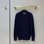 Gucci Women Disney x Gucci Donald Duck Cotton Wool Sweater Holes Crewneck Collar-Navy – Image 3