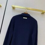 Gucci Women Disney x Gucci Donald Duck Cotton Wool Sweater Holes Crewneck Collar-Navy – Image 5