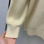 Gucci Women Disney x Gucci Donald Duck Cotton Wool Sweater Holes Crewneck Collar-White - Imagen 9