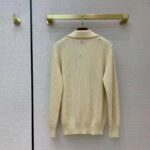 Gucci Women Disney x Gucci Donald Duck Cotton Wool Sweater Holes Crewneck Collar-White - Imagen 3