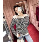 Gucci Women Disney x Gucci Donald Duck Striped Wool Sweater Cashmere Crewneck - Image 13