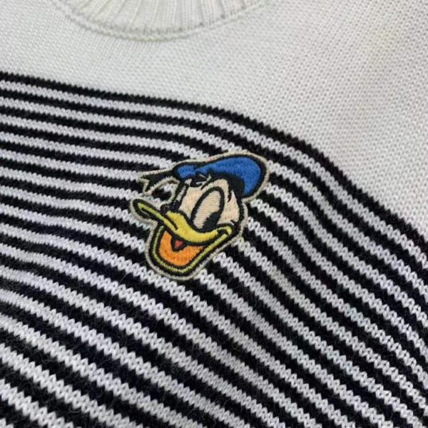 Gucci Women Disney x Gucci Donald Duck Striped Wool Sweater Cashmere Crewneck (6)