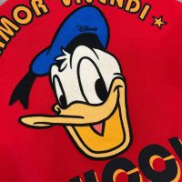 Gucci Women Disney x Gucci Donald Duck Sweatshirt Cotton Crewneck Oversized Fit-Red