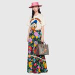 Gucci Women Disney x Gucci Donald Duck T-Shirt Cotton Jersey Crewneck Oversize Fit-White - Image 12