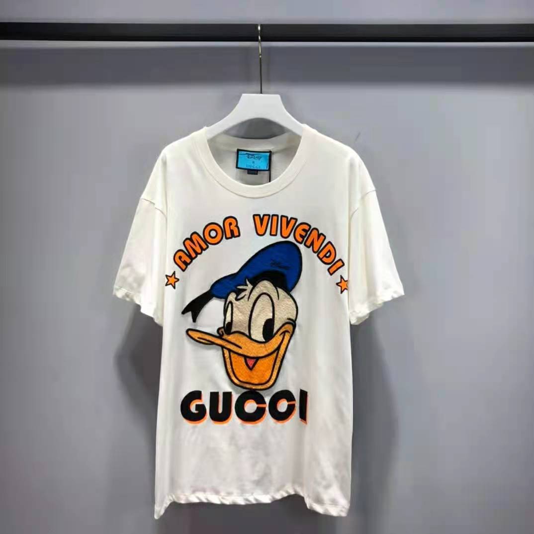 Gucci Men Disney x Gucci Donald Duck TShirt Cotton Jersey