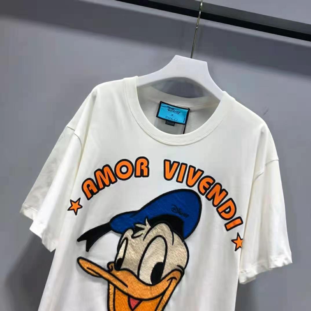 100% Authentic GUCCI Disney X Donald Duck Cotton Jersey T-Shirt Size: L
