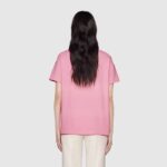 Gucci Women Disney x Gucci Donald Duck T-Shirt Cotton Jersey Crewneck Short Sleeves-Pink - immagine 14