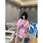 Gucci Women Disney x Gucci Donald Duck T-Shirt Cotton Jersey Crewneck Short Sleeves-Pink - immagine 11