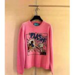Gucci Women Disney x Gucci Donald Duck Wool Sweater Crew Neck-Pink – Bild 2