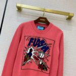 Gucci Women Disney x Gucci Donald Duck Wool Sweater Crew Neck-Pink – Bild 5