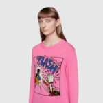 Gucci Women Disney x Gucci Donald Duck Wool Sweater Crew Neck-Pink – Bild 14