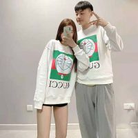 Gucci Women Doraemon x Gucci Cotton Sweatshirt Cotton Jersey Crewneck Oversized Fit