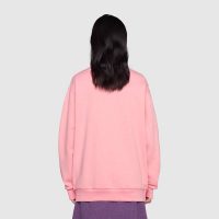 Gucci Women Doraemon x Gucci Cotton Sweatshirt Crewneck Oversized Fit-Pink