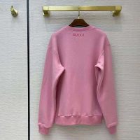 Gucci Women Doraemon x Gucci Cotton Sweatshirt Crewneck Oversized Fit-Pink