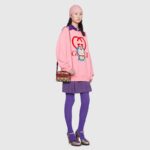 Gucci Women Doraemon x Gucci Cotton Sweatshirt Crewneck Oversized Fit-Pink - immagine 11