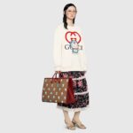 Gucci Women Doraemon x Gucci Cotton Sweatshirt Crewneck Oversized Fit-White – Bild 11