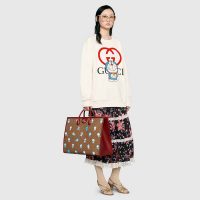 Gucci Women Doraemon x Gucci Cotton Sweatshirt Crewneck Oversized Fit-White